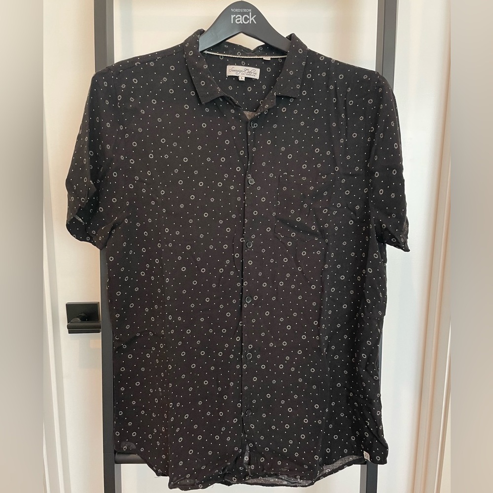 Black Sovereign Code Short Sleeve Button Up
